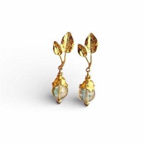 Pendientes Hoja Citrino