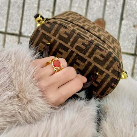 Anillo Naranja Flor