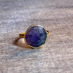 Anillo Azul Oscuro Redondo
